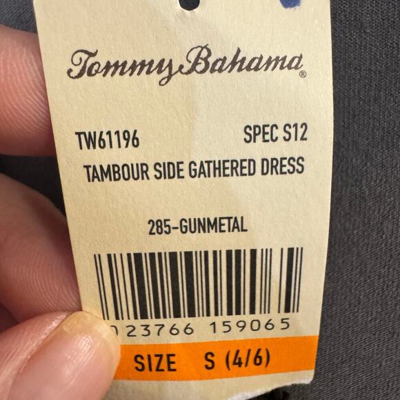 NWT Tommy Bahama Green Tambour Side Gathered Dress Stretch Size Small - Picture 6 of 7